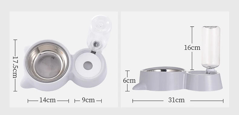 HOOPET New Style Cat Automatic Drinking Feeding Bowl Anti-overturning Non-slip Bowl for Cats Dogs Cat Food Holder Teddy Dog Bowl