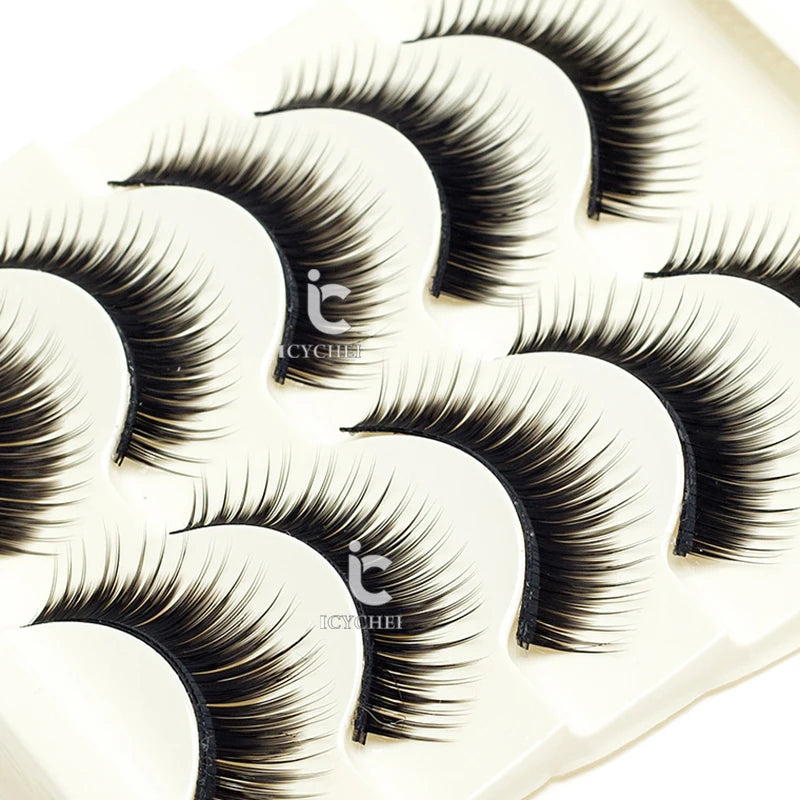 ICYCHEER Makeup Fancy Eyelashes Colorful Red Blue Purple Brown Fake Eyelash Extension Cosplay Party Halloween Handmade Soft