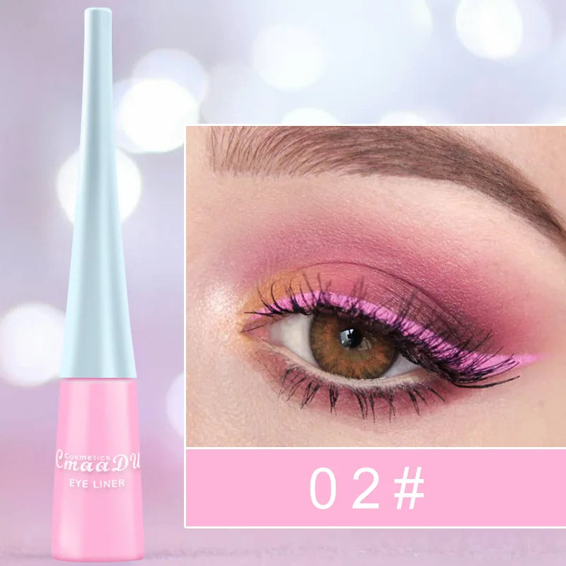 17 Colors Neon Liquid Eyeliner Pencil Waterproof Colorful Blue Green Yellow White Eye Liner Pen Women Makeup Eyes Cosmetics