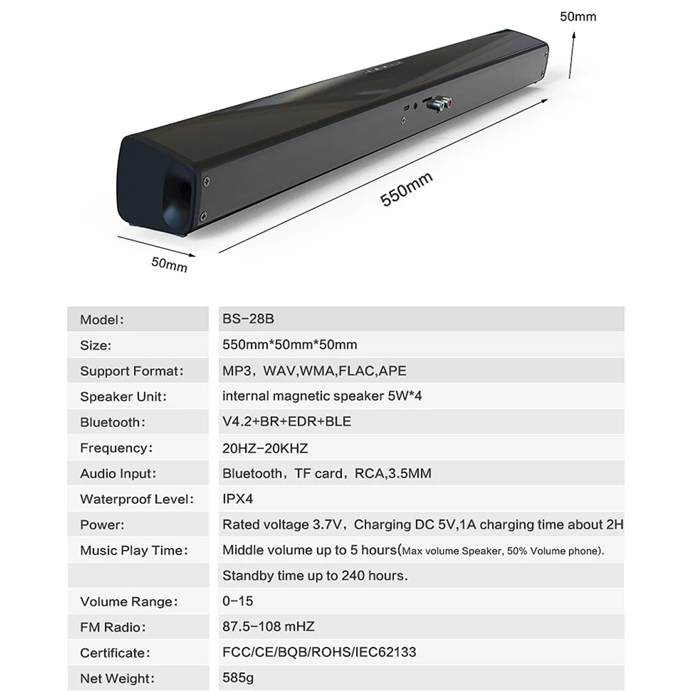 Soundbar Stereo Home Theater