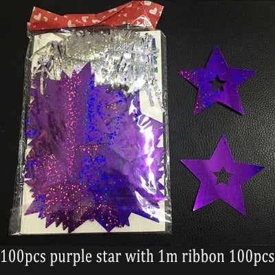 100PCS Bling Star Balloon Ribbon