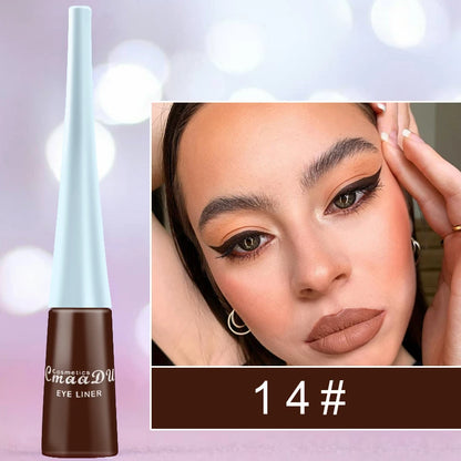 17 Colors Neon Liquid Eyeliner Pencil Waterproof Colorful Blue Green Yellow White Eye Liner Pen Women Makeup Eyes Cosmetics