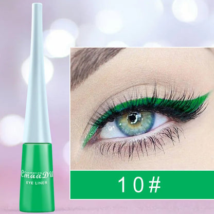 17 Colors Neon Liquid Eyeliner Pencil Waterproof Colorful Blue Green Yellow White Eye Liner Pen Women Makeup Eyes Cosmetics