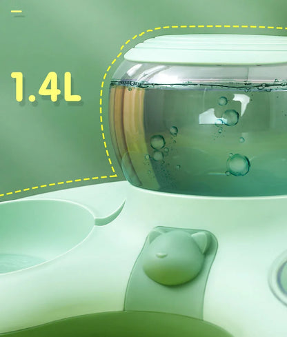 HOOPET New Style Cat Automatic Drinking Feeding Bowl Anti-overturning Non-slip Bowl for Cats Dogs Cat Food Holder Teddy Dog Bowl