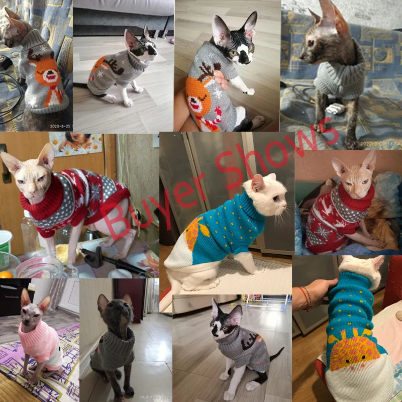 Turtleneck Christmas Cat Sweater 🐱🎄