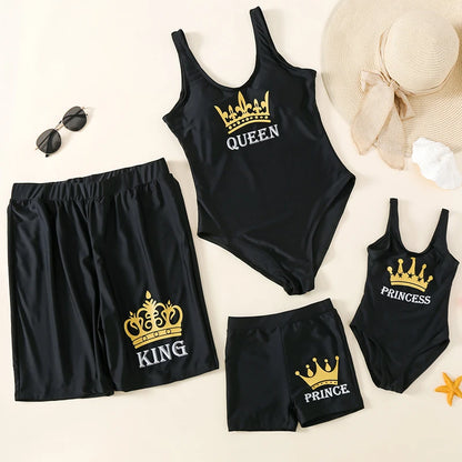 Family Swimsuit Mother Daughter Swimwear Father Son Swim Shorts 2023 Summer Striped Mom And Daughter Bikini Suit Matching Outfit