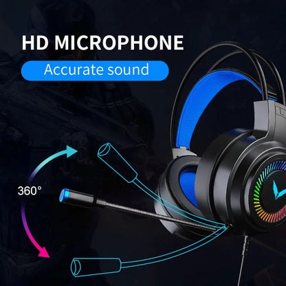G58/G60 7.1 Virtual Surround Gaming Headset with LED & Mic
