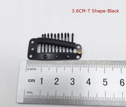 50pcs 2.3cm-3.6cm Black Brown Color Wig Clips Snap Clip For Hair Extension Wig Weft Wig PP Hairpins Large Clips Styling Tools