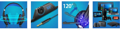 KOTION EACH Gaming Headset with LED & Mic