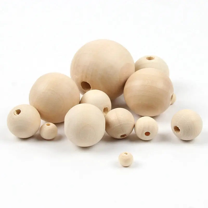 Natural Wooden Beads for DIY