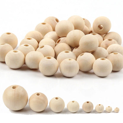 Natural Wooden Beads for DIY