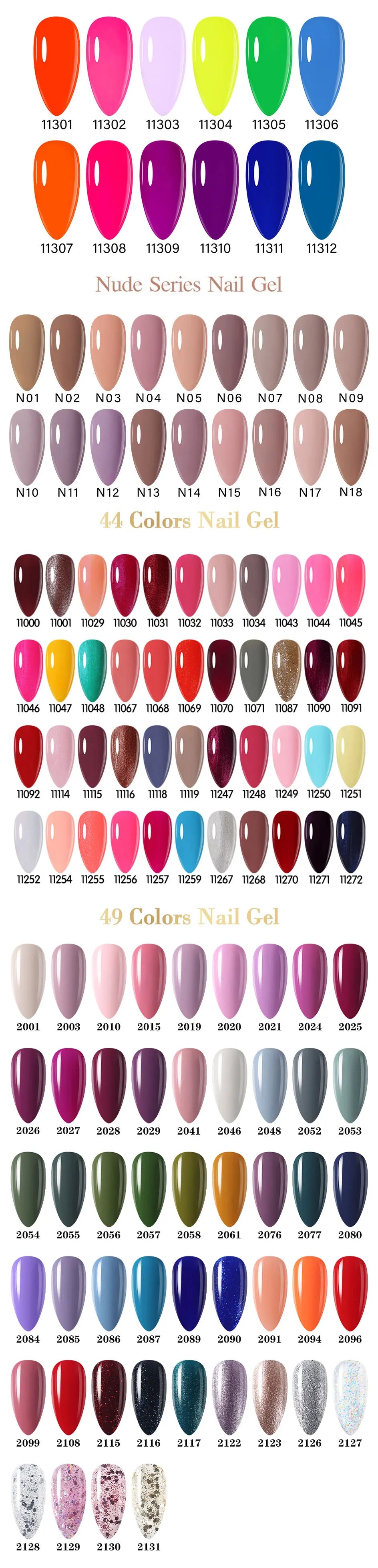 NAILCO 15ml 30/20/10pcs/Set UV Gel Nail Polish Semi Permanent Esmalte Vernis LED Gel Varnish Soak Off Nail Art All For Manicure