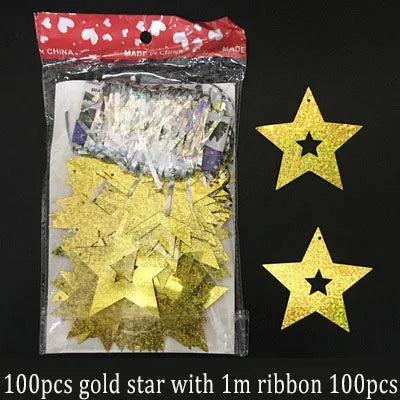 100PCS Bling Star Balloon Ribbon