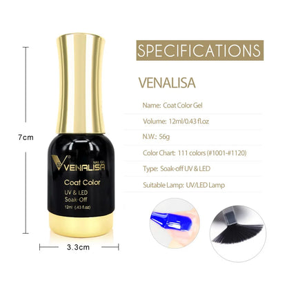 Venalisa TPO FREE Tempered Top Coat Nail Paint Gel Platinum Gel Polish Nail Soak Off UV LED Gel Polish Nail Lacquer Varnishes