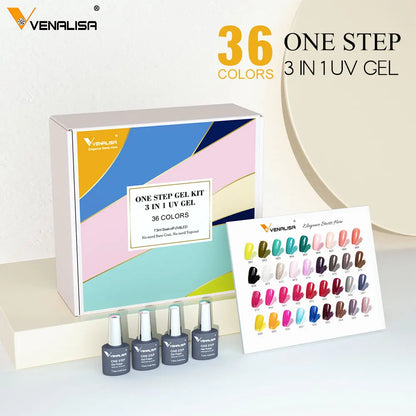 VIP5 Venalisa Nail Gel Polish Kit HEMA FREE Jelly Pink Nude Color Sparkle Gel Varnish Self Leveling Gel Nail Varnish Whole Set