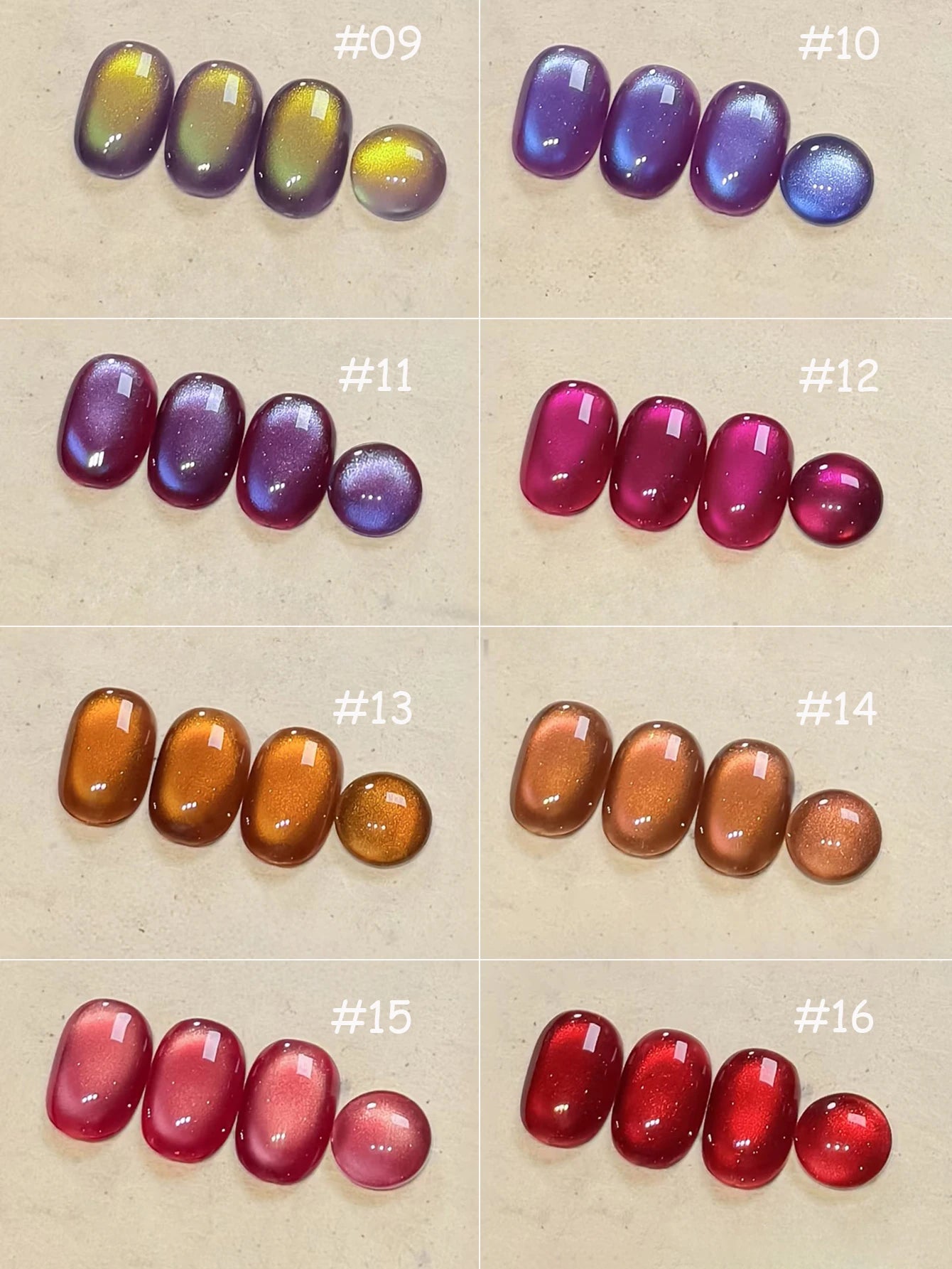 ZH Super Bright 12 Constellations Cat Eye Gel Nail Polish 2025 New Autumn Winter Whitening Glass Bead Nail Art Nail Supplies