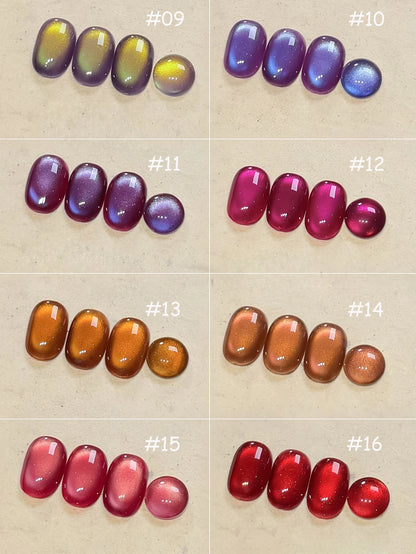 ZH Super Bright 12 Constellations Cat Eye Gel Nail Polish 2025 New Autumn Winter Whitening Glass Bead Nail Art Nail Supplies