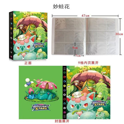 Cartoons 9 Pockets 540 Cards Book Album Anime Map Game Cards PIKACHU