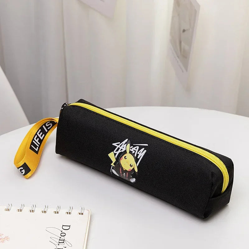 New Anime Pokemon Pikachu Pencil Case Kawaii Cartoon School Student Glowing Pencil Bag Stationery Kids Supplies Festival Gift