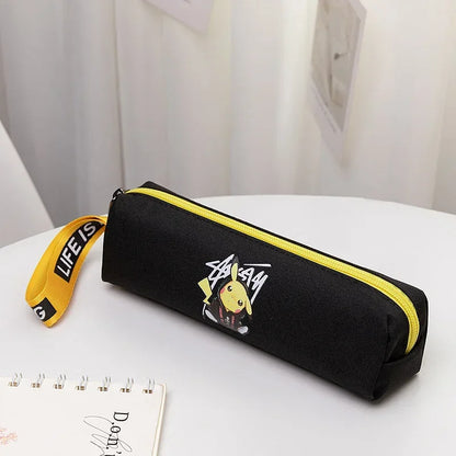 New Anime Pokemon Pikachu Pencil Case Kawaii Cartoon School Student Glowing Pencil Bag Stationery Kids Supplies Festival Gift
