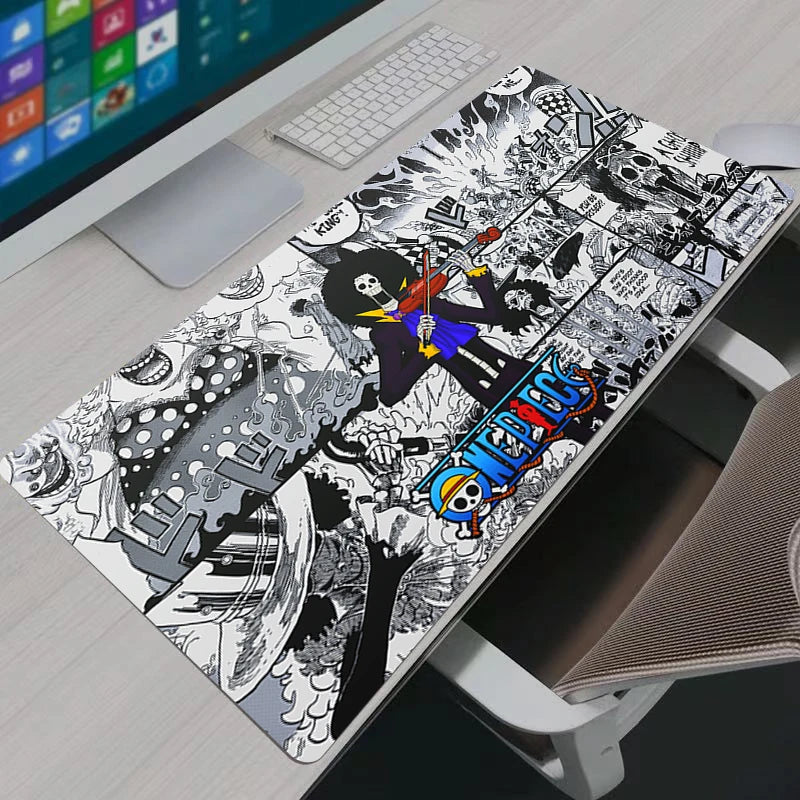 One Piece Brook "Soul King" XXL Gaming Mouse Pad: Moonlight HD Anime Desk Mat