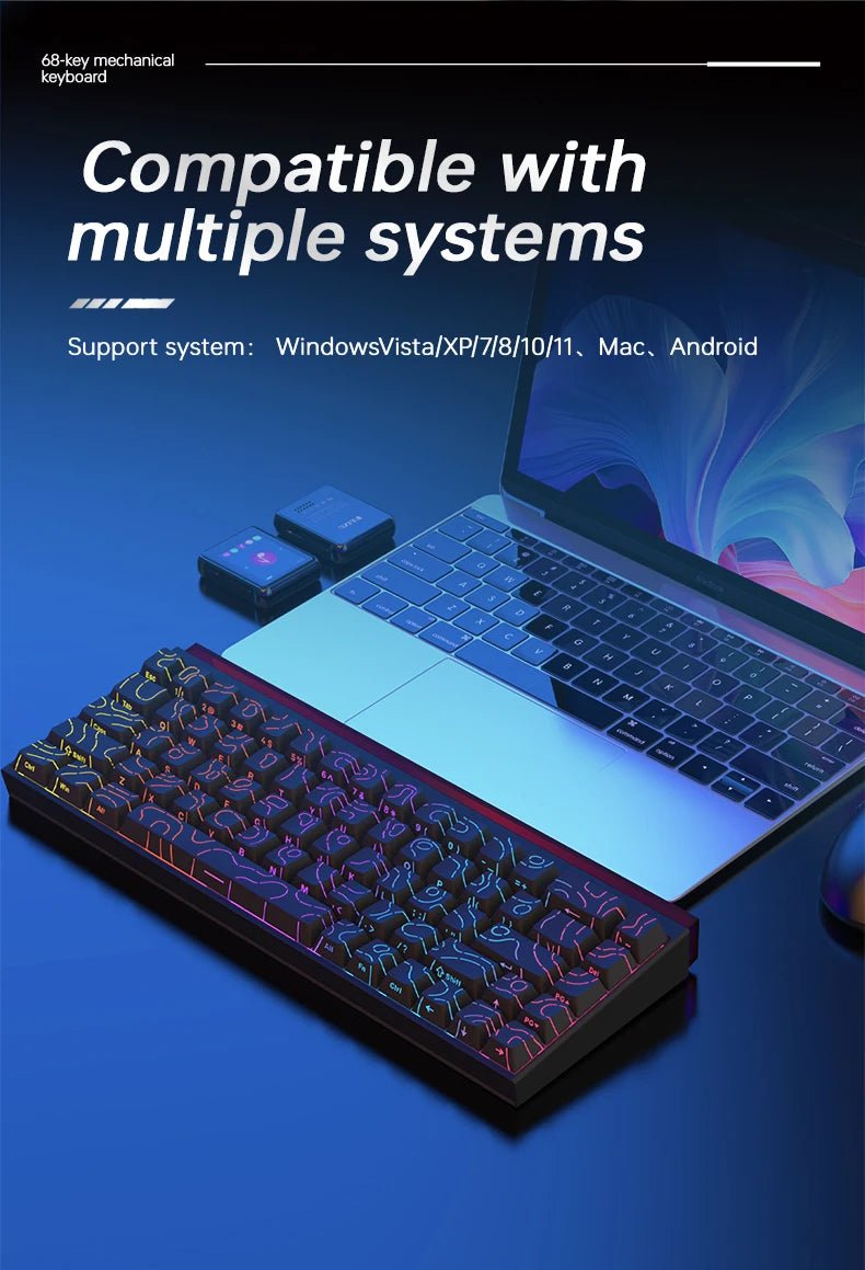 AJAZZ NK68 Wired Keyboard.