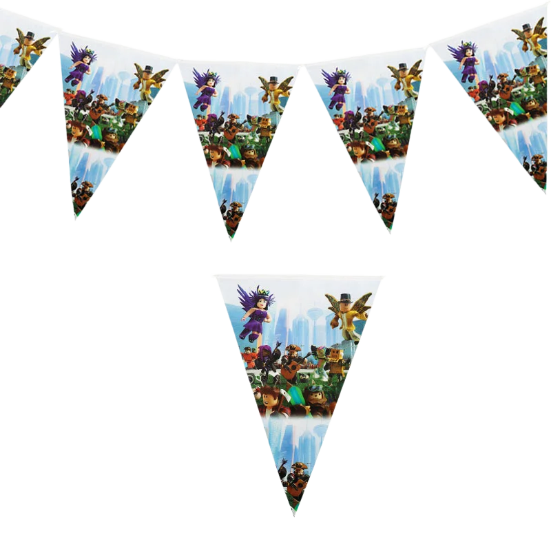 Roblox Boy Kids Set Birthday Party Decorations Tableware Tablecloth Cup Plate Napkin Bags Baby Shower Roblox Party Favor Kits