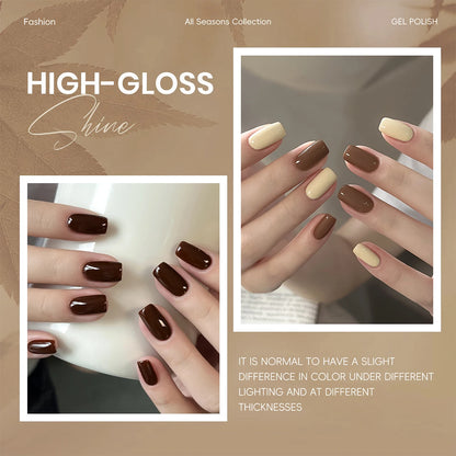 XEIJAYI 20PCS 15ml High-Shine Gel Nail Polish Set in Multiple Colors Soak Off UV/LED, Formaldehyde & Alcohol Free, Perfect