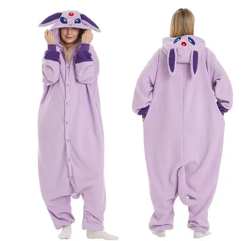 In Stock Snorlax Squirtle Mewtwo Onesie Gengar Cosplay Costume Halloween Adult Anime Cute Cat Eevee Boys And Girls Pajamas