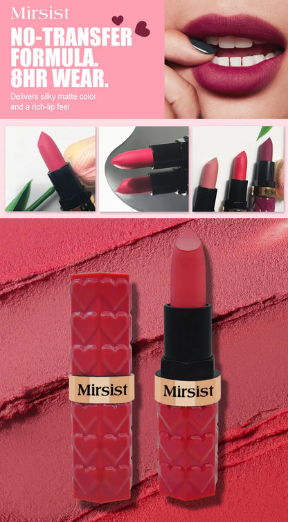 Velvet Matte Lipstick Non Transfer Waterproof Highly Pigmented Longwear Nude Peach Brown Cherry Tones Smooth Lip Makeup