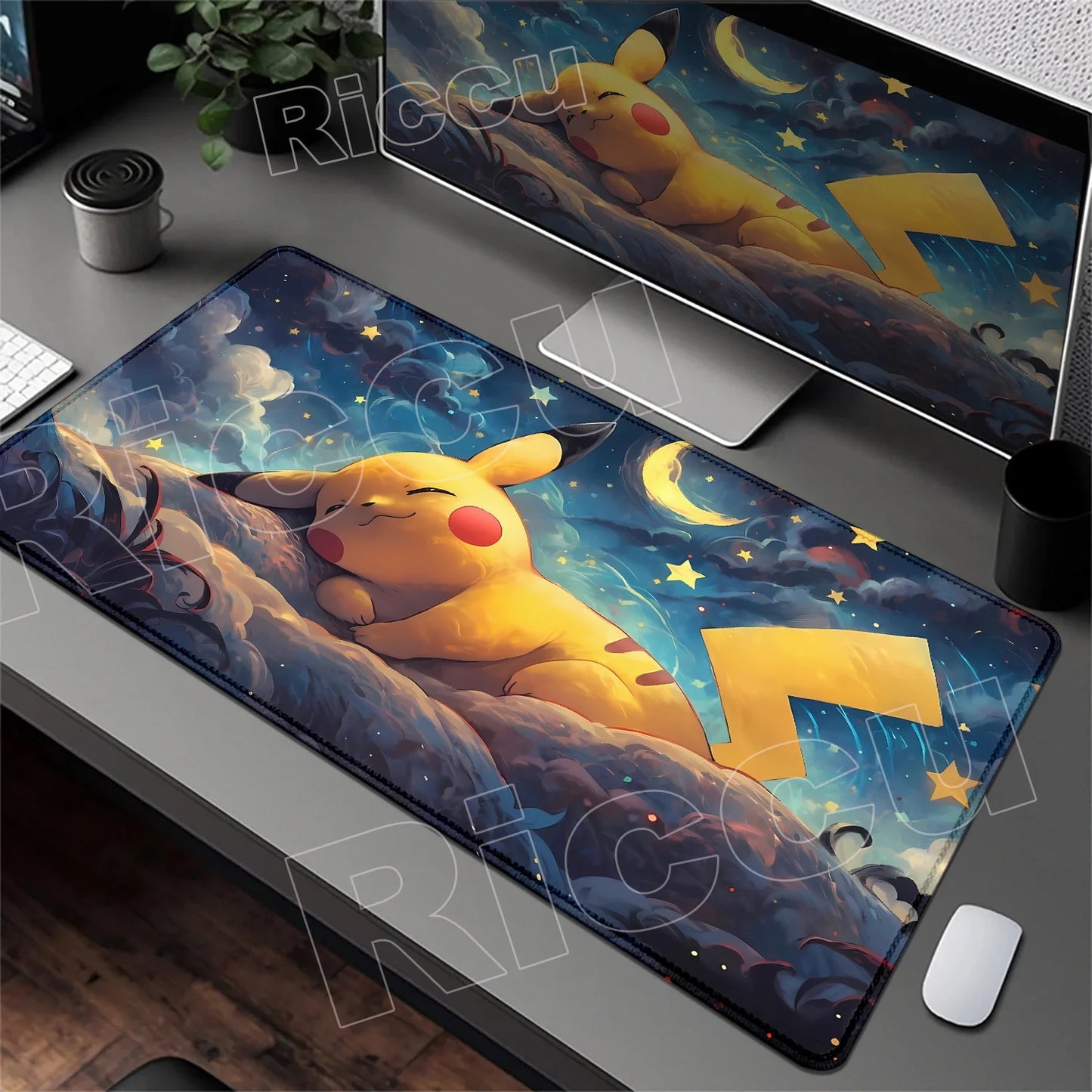 HD 900x400 Rubber Large PC Mousepad Gaming Mouse Pad Accessories Pikachu Slowpoke XXL Desk Keyboard Mat Computer Laptop Mausepad