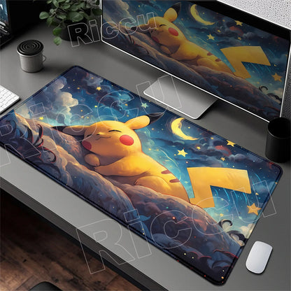 HD 900x400 Rubber Large PC Mousepad Gaming Mouse Pad Accessories Pikachu Slowpoke XXL Desk Keyboard Mat Computer Laptop Mausepad