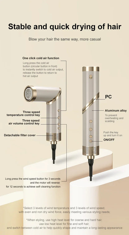 9 in 1 Hair Dryer Hot Comb Set Professional Curling Iron Hair Straightener Styling Tool For Professional Hair Dryer Household