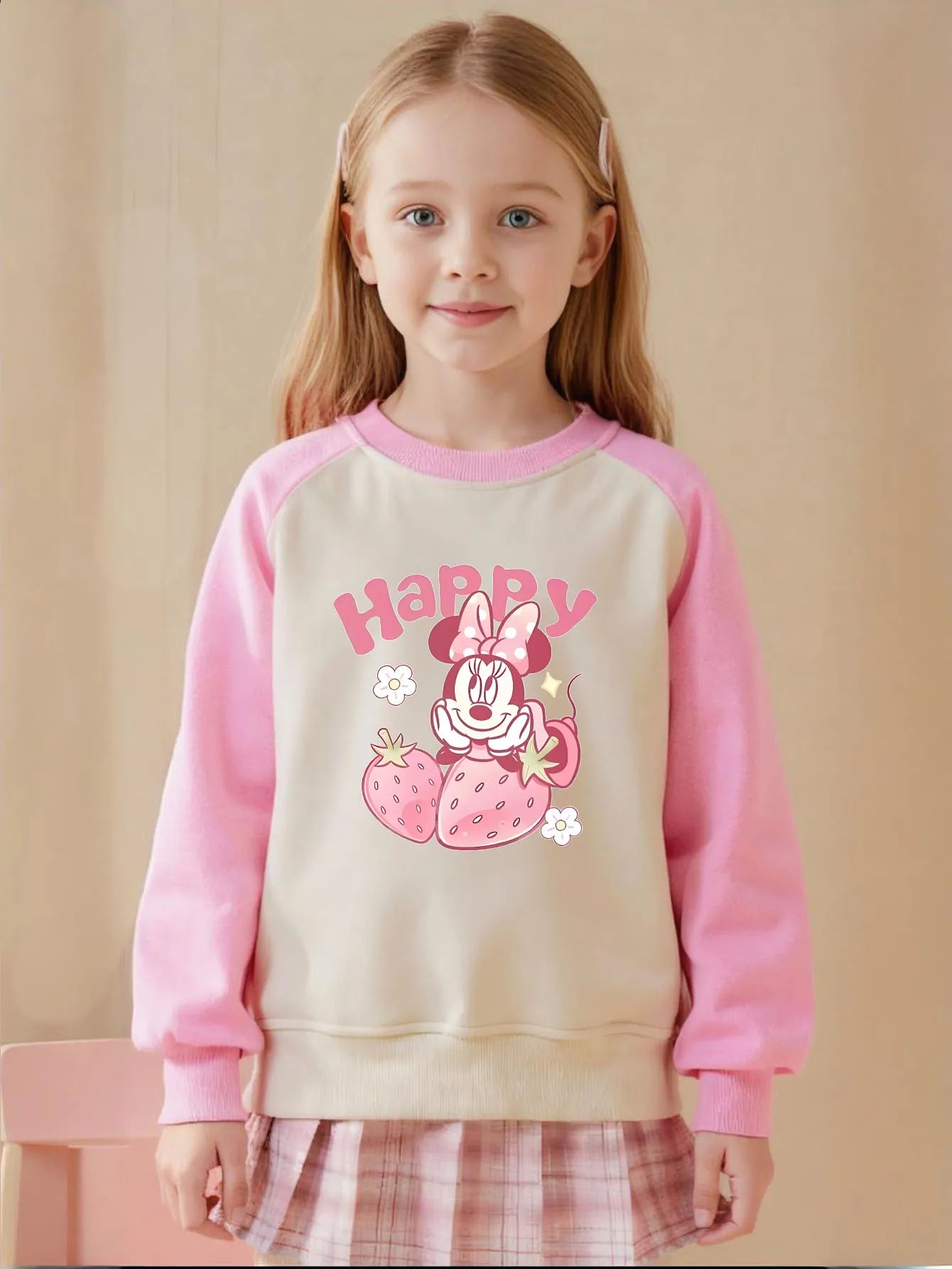 Baby Girls Casual Sweatshirts Spring Autumn New Style Children Fashion O Neck Spliced Long Sleeved Hoodies Kids Pullover Tops