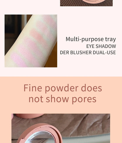 HerorangeHR402 Serbuk Serbuk Monokrom Kalis Air Panjang Tahan Lama Plat Peach Orange Kabus Lembut Lembut Matte Semulajadi Blush