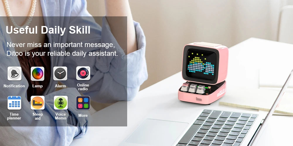 Pixel Art Bluetooth Speaker.