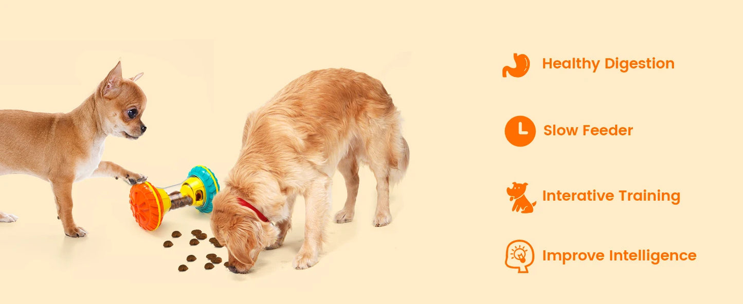 Interactive Dog Puzzle Toy & Slow Feeder: Adjustable Treat Dispensing Enrichment Toy