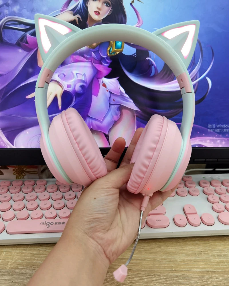 Pink Cat Headphones