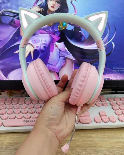 Pink Cat Headphones