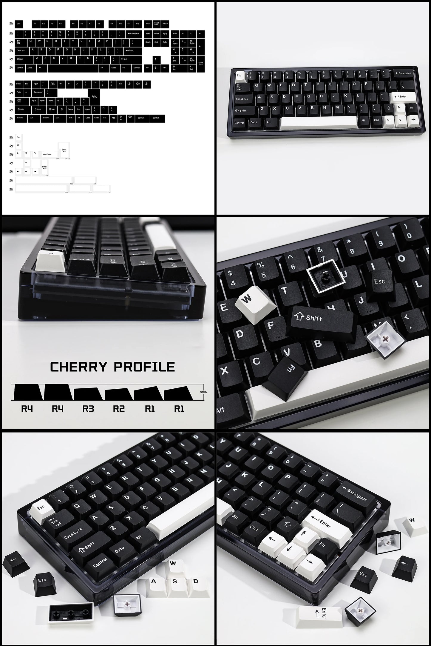 KBDiy GMK Keycap Double Shot GMK Olivia Shoko Jamon WOB Red Samurai Botanical PBT Keycaps Cherry Profile for Mechanical Keyboard