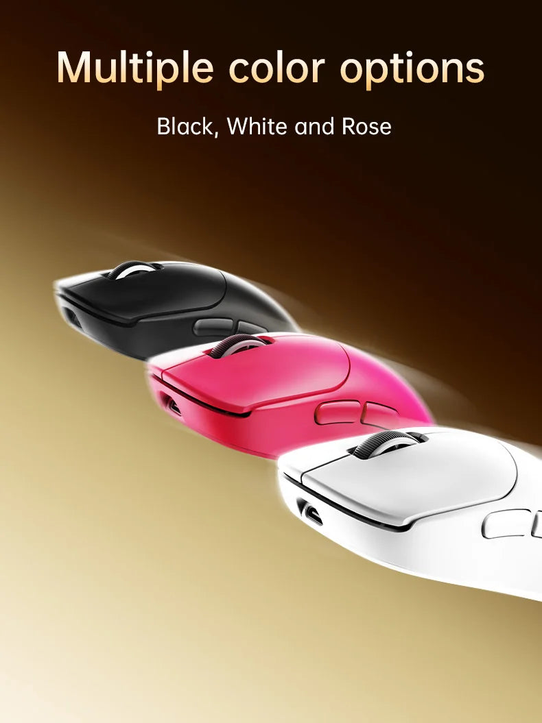 Delux M400 Wireless Gaming Mouse,24000DPI,1KHz Polling Rate,PAW3311,Tri-mode 500mAh Rechargable Mice for All Hands PC Gamer