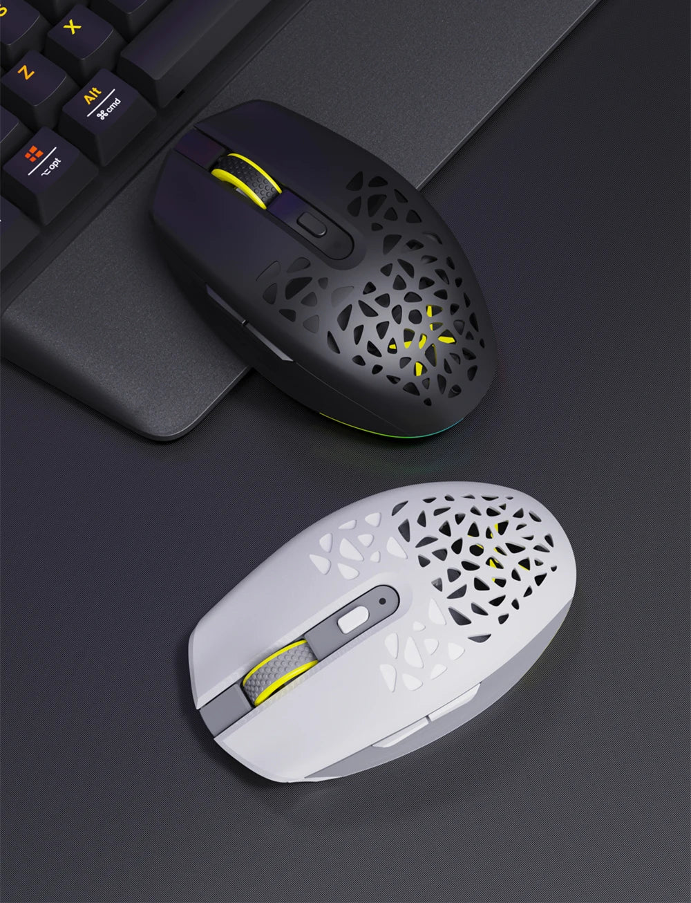 Delux M820DC PAW3335 Wired + Wireless + Bluetooth Gaming Mouse 80 Million Clicks 16000 DPI RGB Rechargeable Mice For Computers