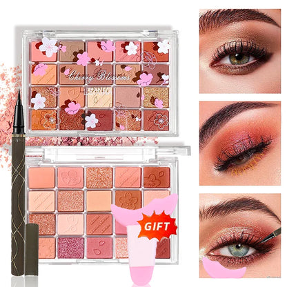 20-Color Eyeshadow Palette – Shimmer & Matte, Highly Pigmented, Blendable & Long-Lasting