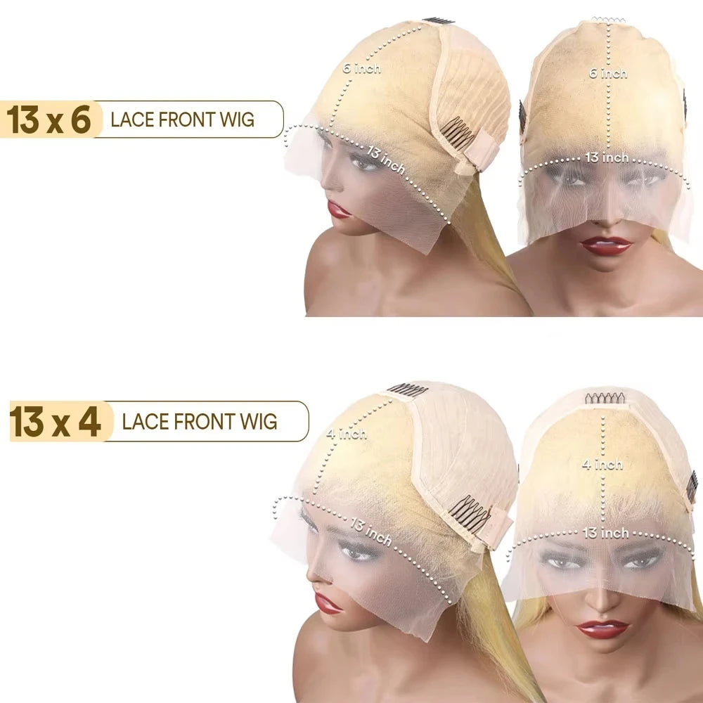 40Inch 613 13x6 Lace Front Wig Human Hair Body Wave Blonde Wig Human Hair 613 HD Transparent Blonde Lace Front Wigs Pre Plucked