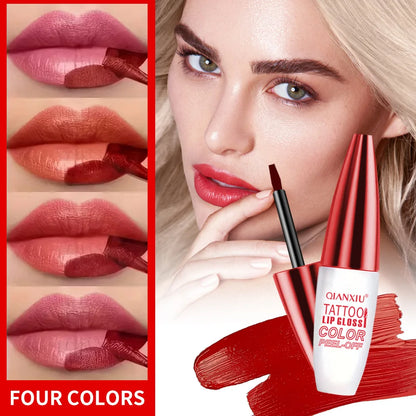 4-color Peel-off Lip Gloss, Water-resistant and Easy To Apply, Long-lasting and Does Not Stick To The Cup