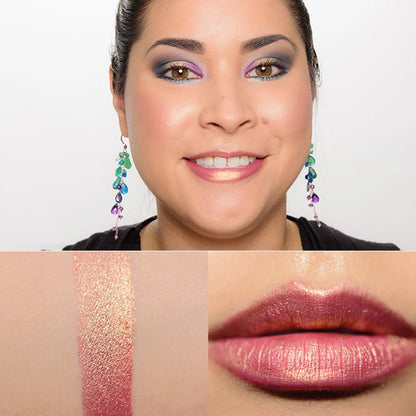 6 Colors Waterproof Nude Pink Glitter Lipstick Makeup Long Lasting Velve Red Sexy Shimmer Lipsticks Cosmetics Beauty