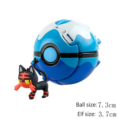 25 Styles Pokeball Figure Anime Figure Pokemon Elf Ball Toy Action Model Pikachu Mewtwo Charmander Kids Birthday Gifts Toys