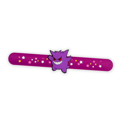 PVC Pokemon Slap Bracelet Kids Pikachu Birthday Decoration Anime Wristband Child Slap Band Puzzle Toy Boys Girls Birthday Party