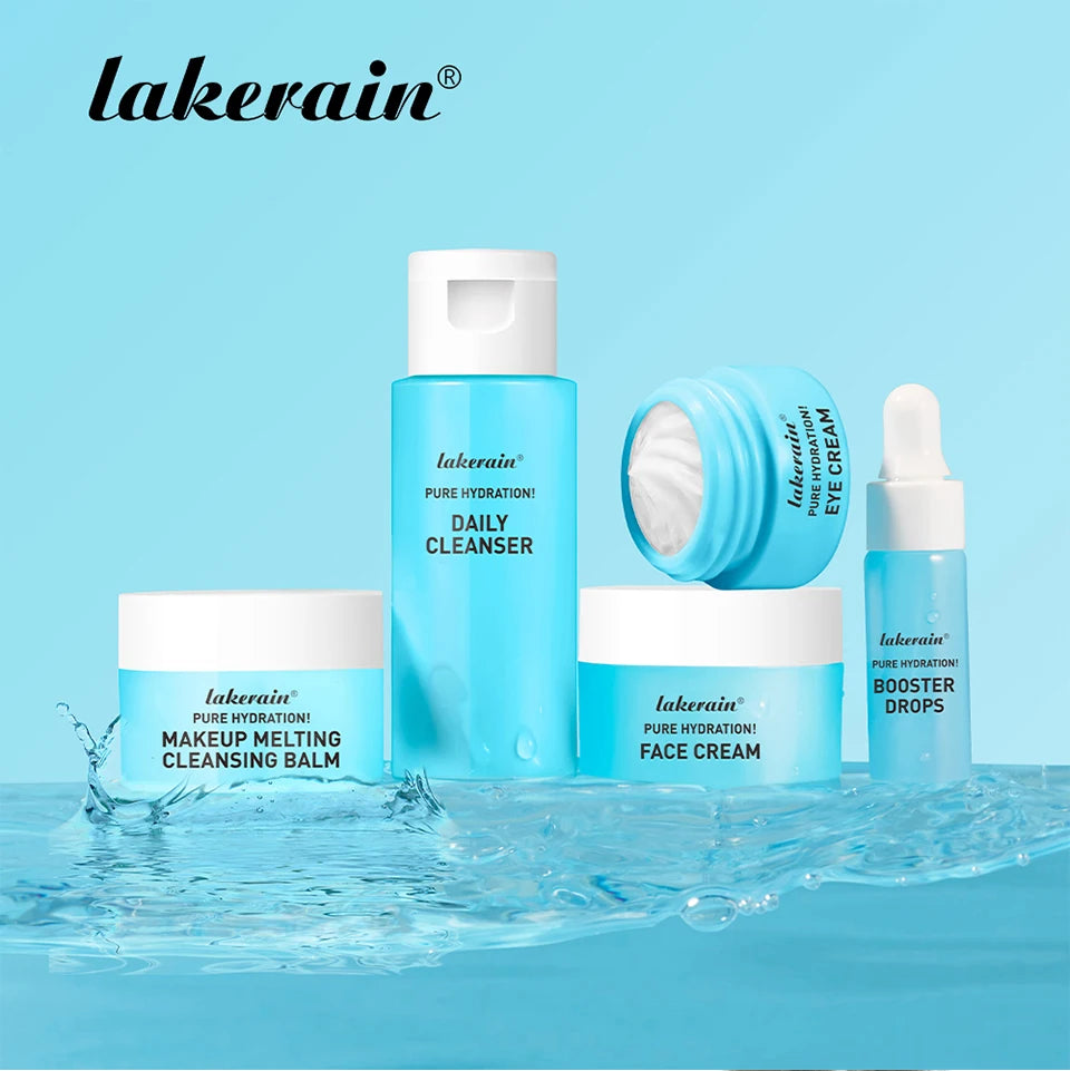 lakerain Pure Hydration! Travel Skin Care Set: 5-Piece Mini Essentials Kit