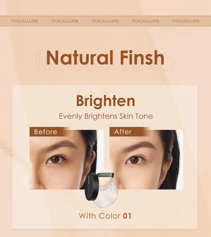 Focallure Face Loose Powder 3 Colors Ultra-Light Perfect Finishing Makeup Powder Waterproof Translucent Setting Powder Cosmetic